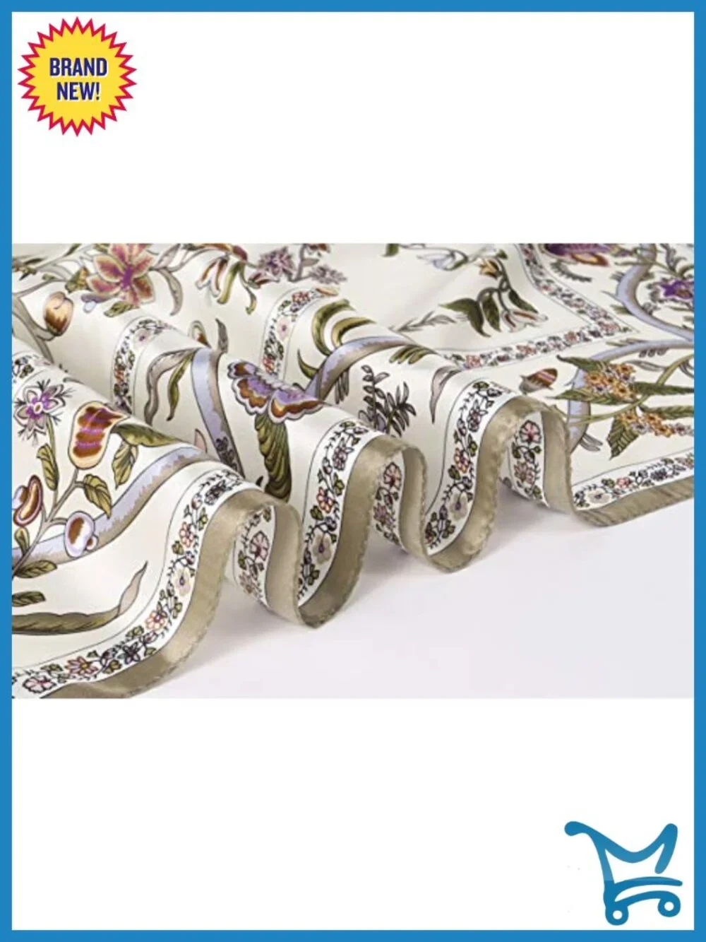 100% Silk Extra Large Fashion Scarf 42x42